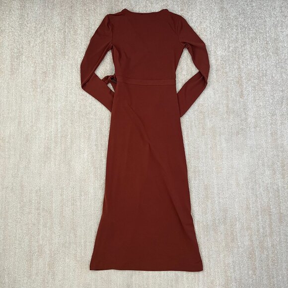 NWT Forever 21 Boho Summer Wrap Long Sleeve Dress S - Picture 4 of 8